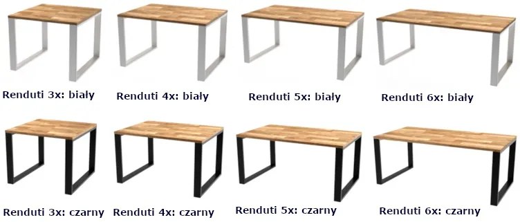 Czarny loftowy stolik kawowy - Rodos 5X