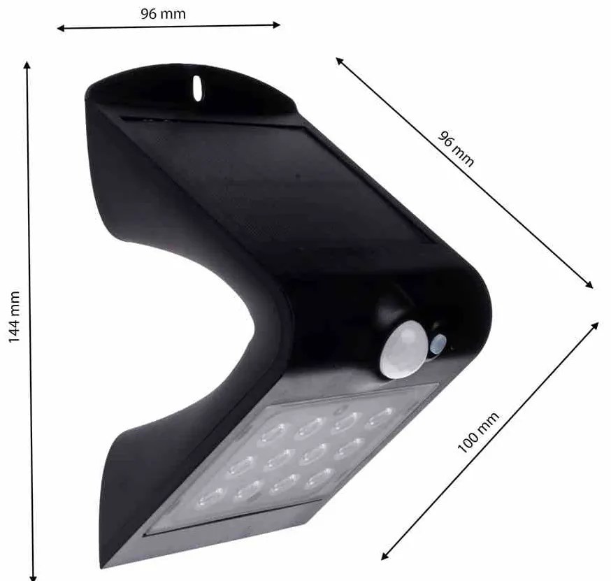 Lampka Solarna Butterfly Czarna 1,5W