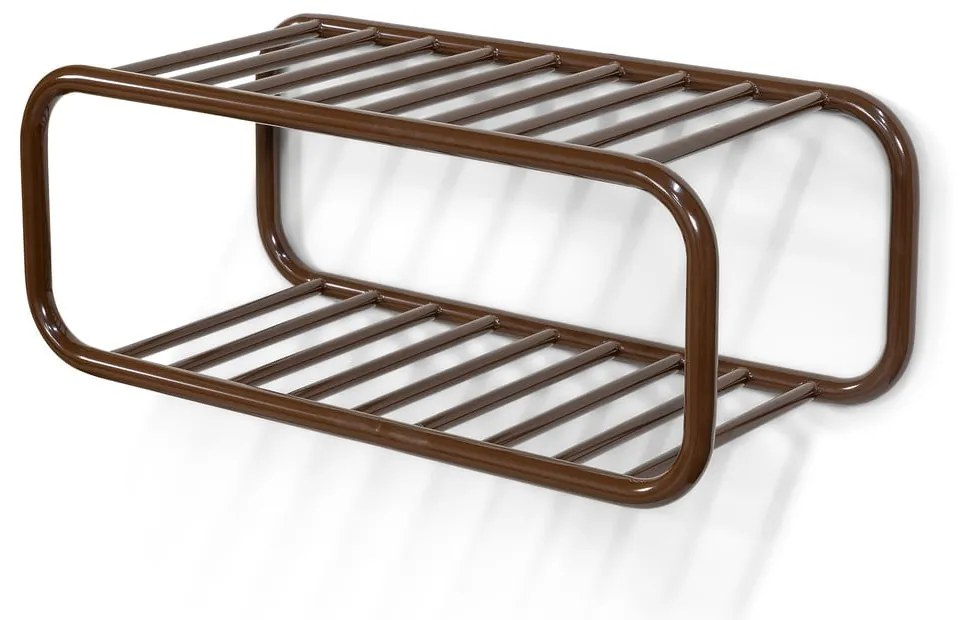 Ciemnobrązowa metalowa wisząca szafka na buty Retro – Spinder Design