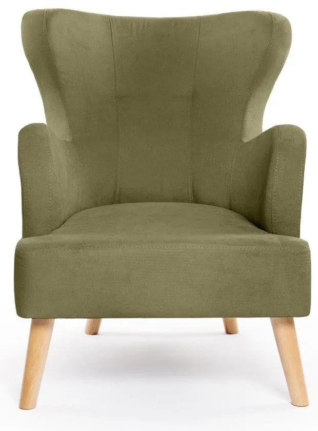 Zielony fotel typu uszak Noemye – Bonami Selection