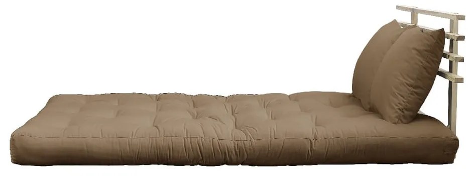 Sofa rozkładana z brązowym obiciem Karup Design Shin Sano Natural/Mocca