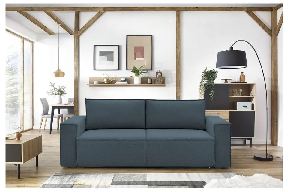 Ciemnoniebieska sofa 245 cm Nihad – Bobochic Paris