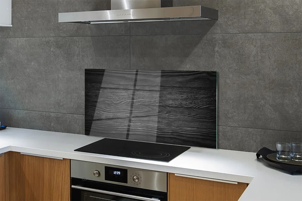 Panel szklany do Kuchni Surowa Tekstura Drewna