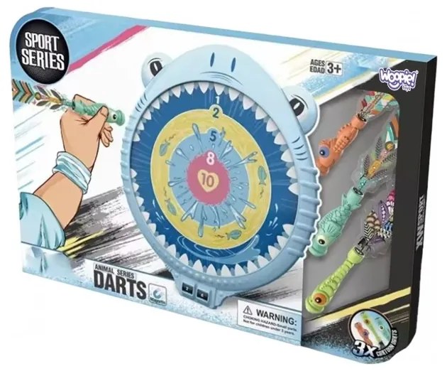 Woopie magnetyczna gra w rzutki dart tarcza wesoły rekinek