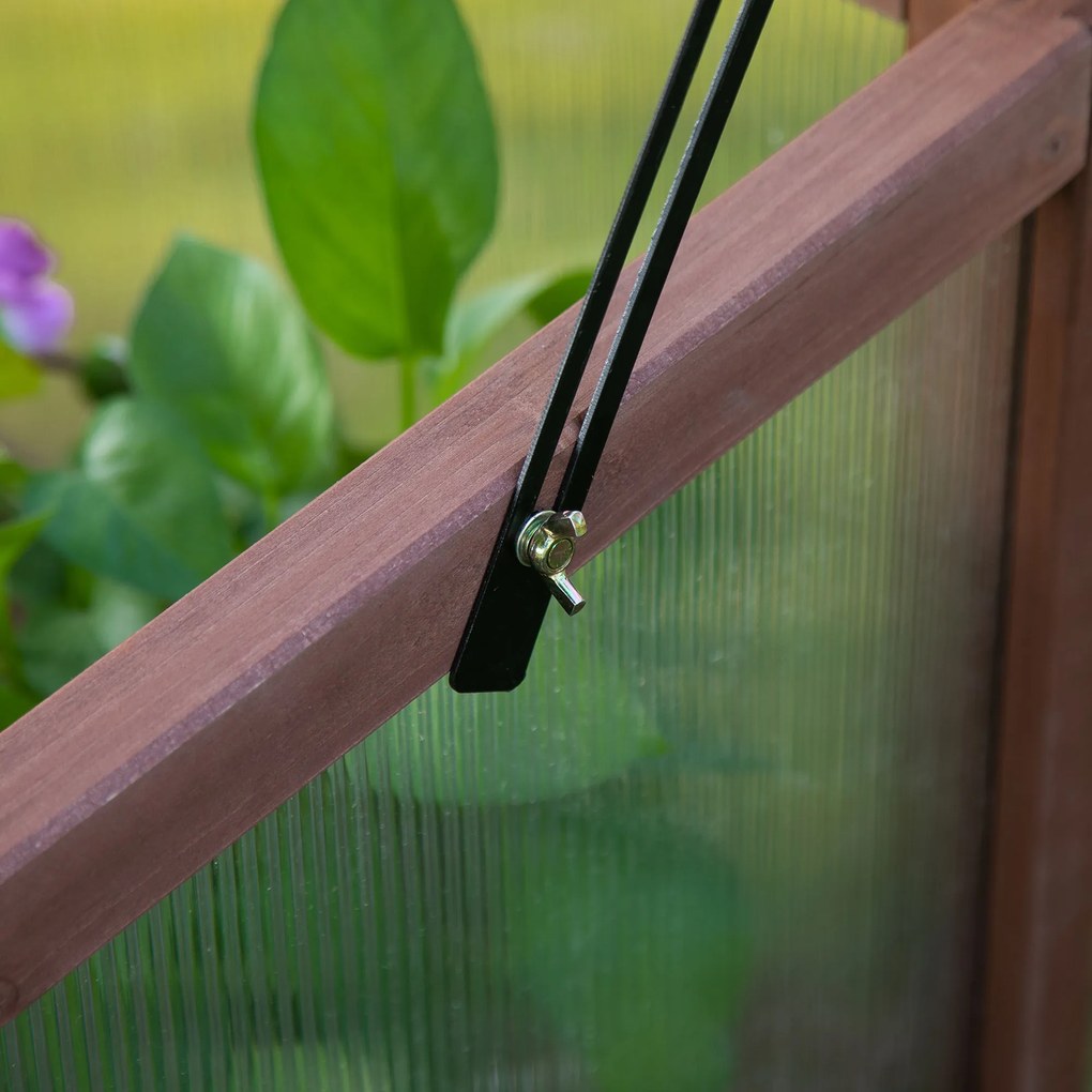 Outsunny podwyższona grządka z drewna skrzynia inspektowa