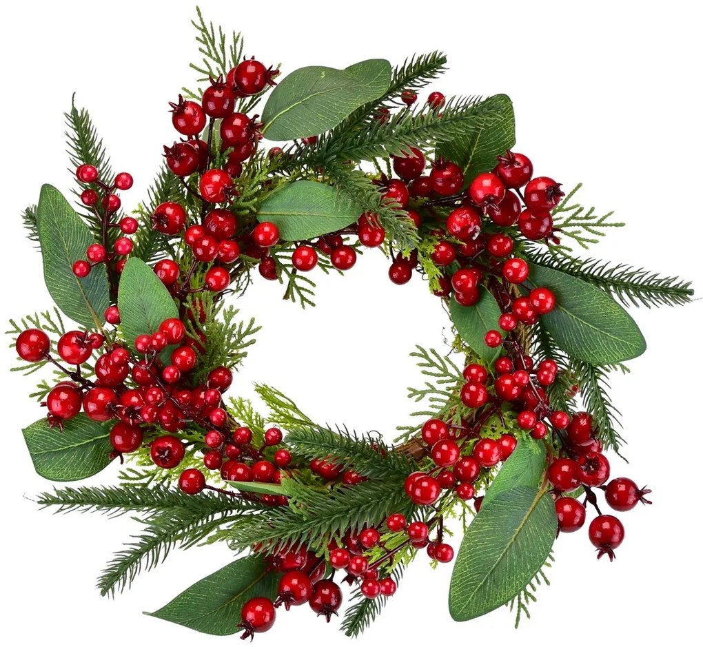 Wieniec świąteczny Jagody bzu, 30 cm