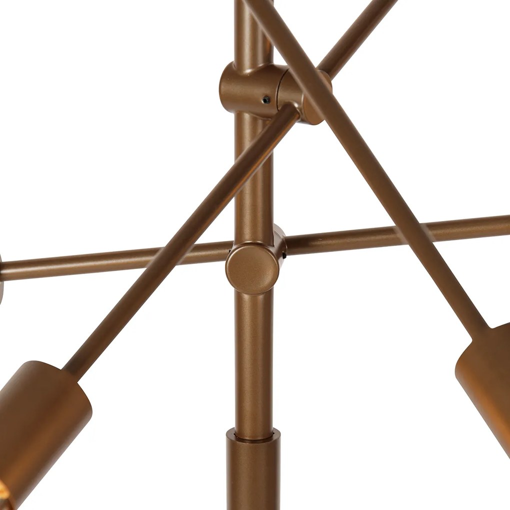 Industrialna lampa wisząca ciemny brąz 6-świateł - Sydney