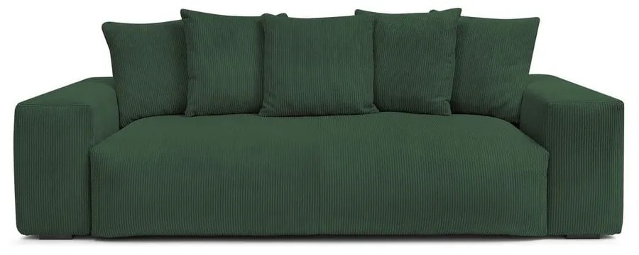 Zielona sztruksowa sofa 280 cm Voltaire – Bobochic Paris