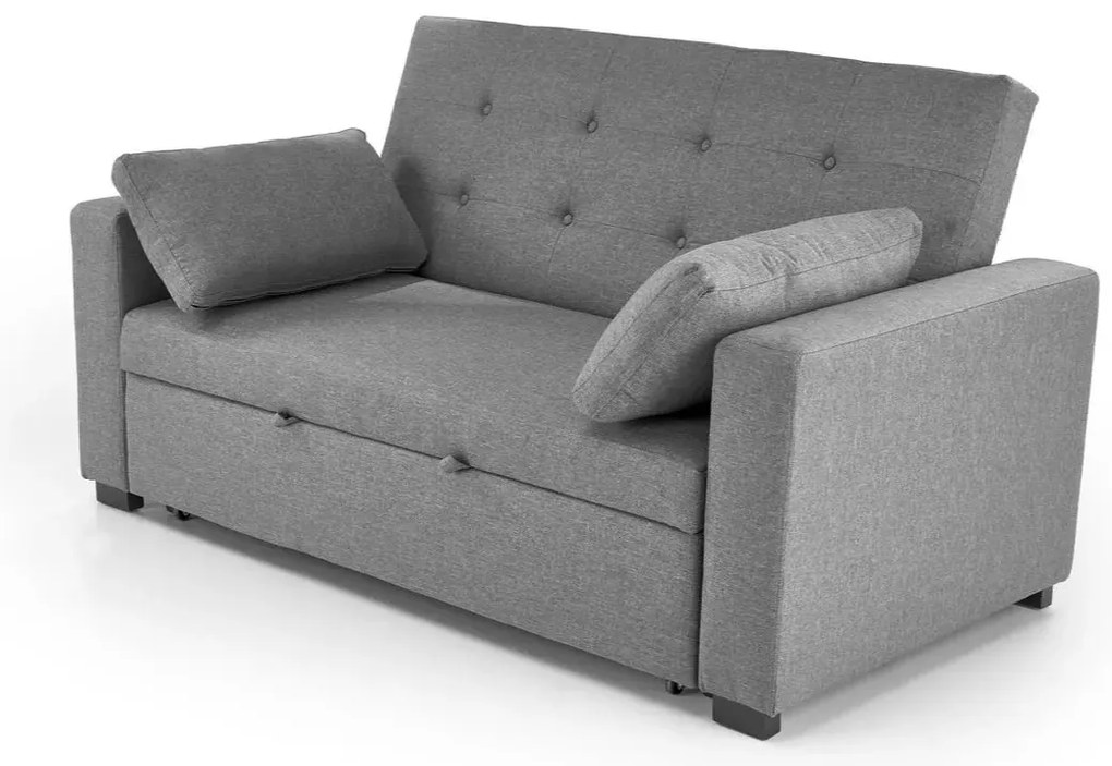 Sofa rozkładana z funkcją spania PAULINIO szara HALMAR