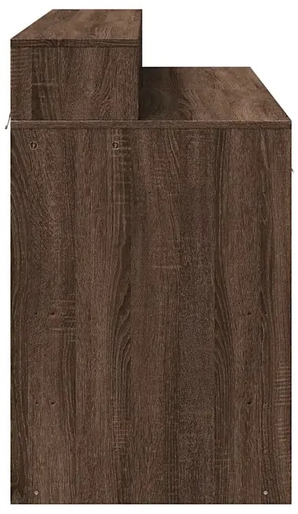 Biurko podświetlane 120 cm brązowy dąb - Duna