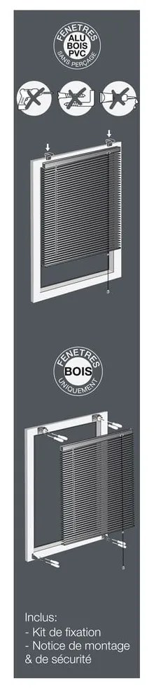 Biała metalowa żaluzja 90x130 cm Venitien – douceur d'intérieur