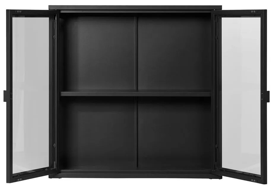 Czarna metalowa witryna wisząca 80x80 cm Brisbane – House Nordic