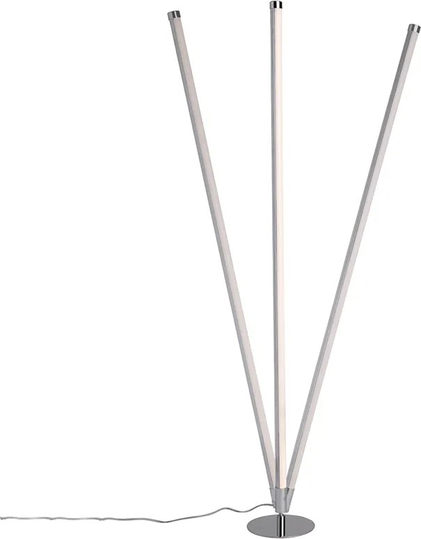 Nowoczesna lampa stojąca chrom z LED 3-stopniowy ściemniacz - Line-up