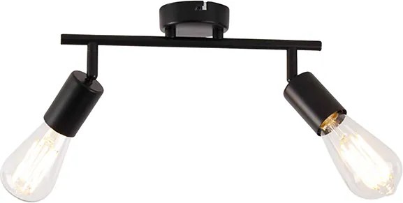 Nowoczesny reflektor czarny 2-światła regulowany - Facil