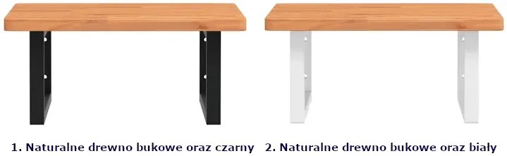 Bukowa półka ścienna pod umywalkę - Solido