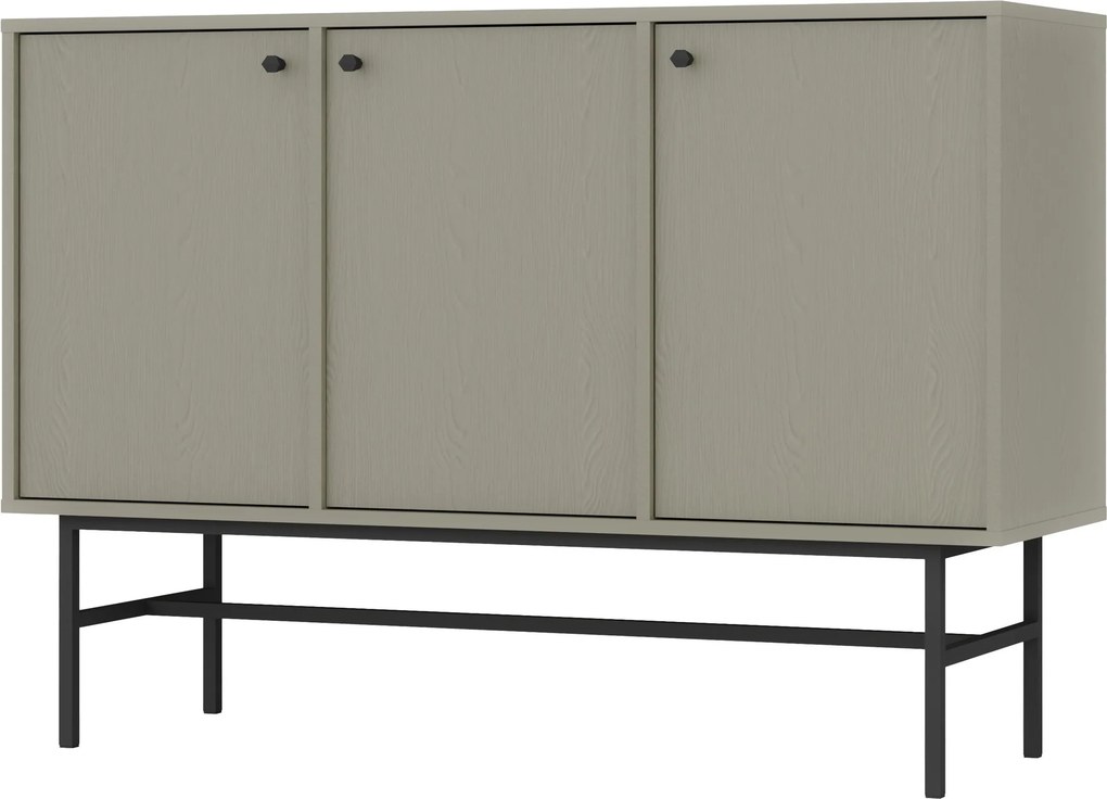 Komoda TORINO - Zielony / Wysokość 86 cm / 125 cm / Bez szuflad