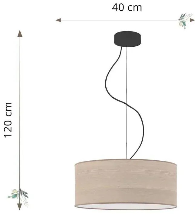 Żyrandol z abażurem w stylu boho 40 cm - EX850-Dehia - wybór kolorów