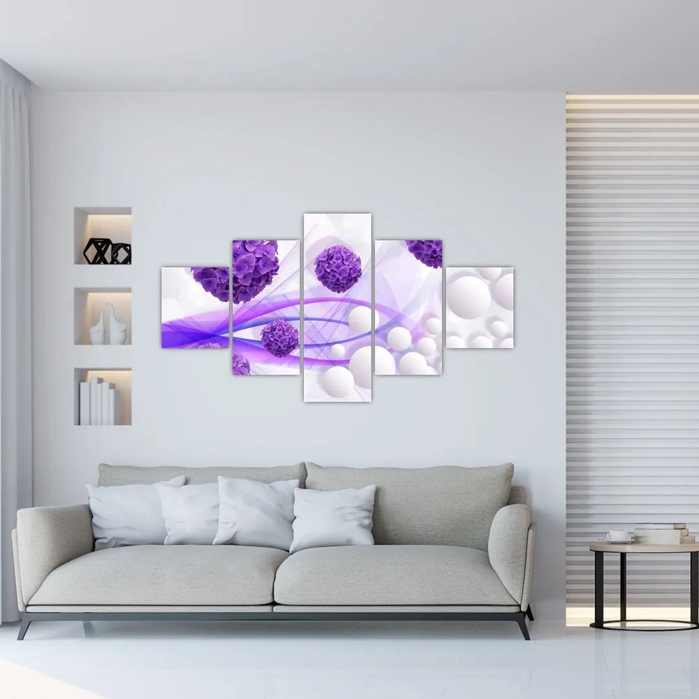 Zdjęcie - Kulki, kulki, kwiaty, ... (125x70 cm)