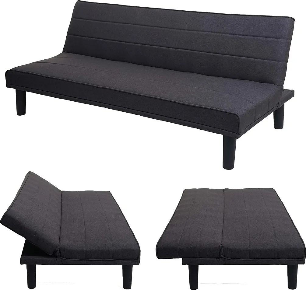 Sofa rozkładana MCW-J17,  antracyt/szary