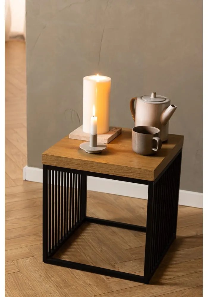 Stolik z blatem w dekorze dębu 40x40 cm Strington – Actona