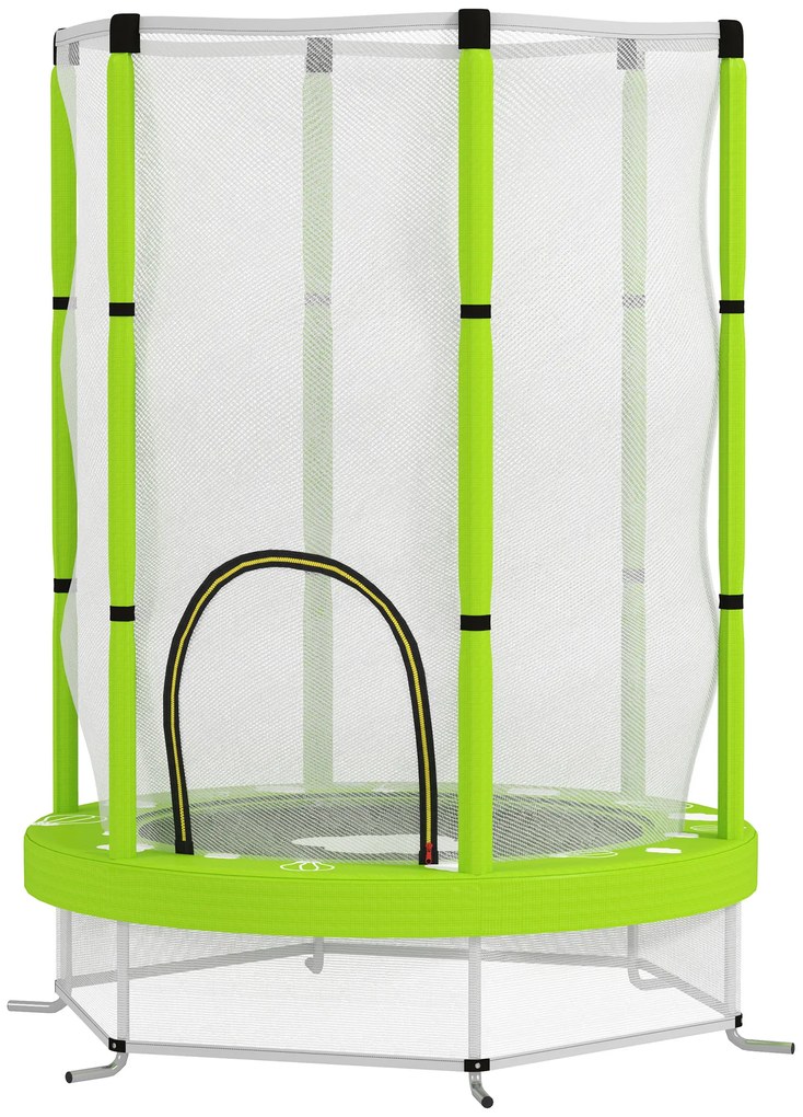 AIYAPLAY Trampolina dla Dzieci z Siatką Bezpieczeństwa, Na Zewnątrz i Do Wnętrz, 3-6 Lat, Zielony
