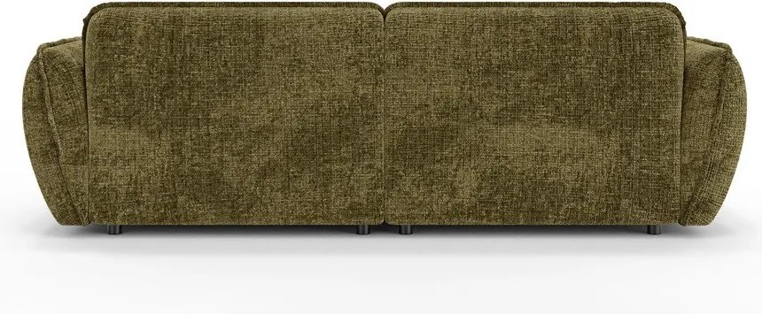 Zielona sofa z tkaniny szenilowej z szezlongiem 252 cm Nelia Big – Ropez