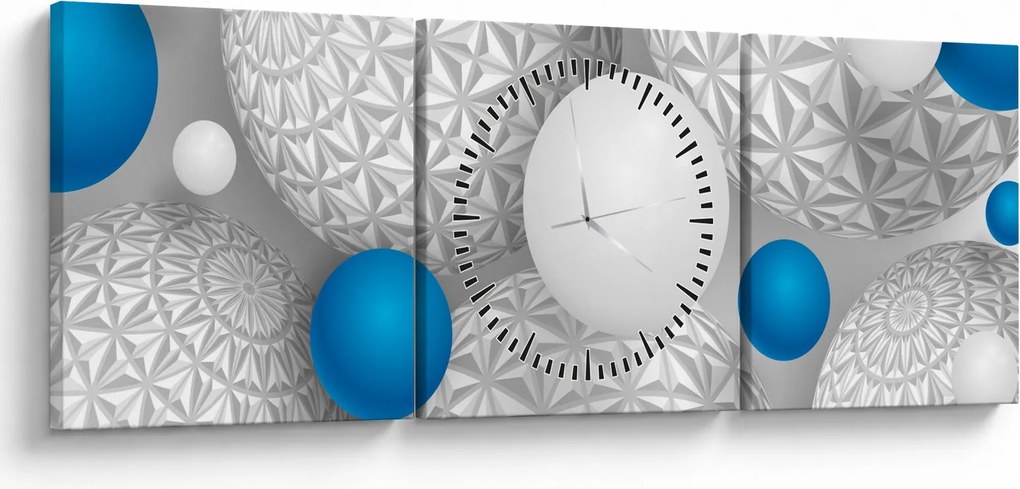 Obraz z motywem 3D (z zegarem) (90x30 cm)