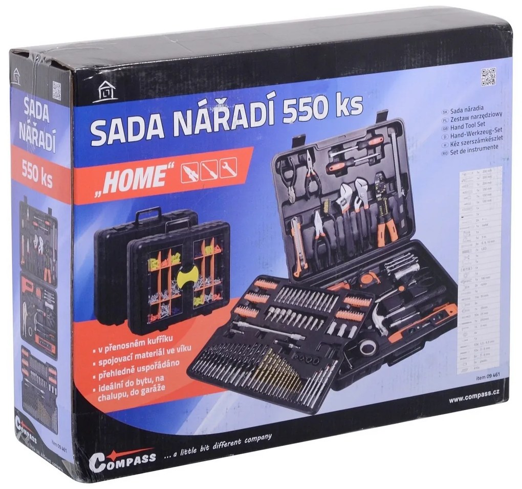 Compass Komplet narzędzi w walizce Home, 550 szt.