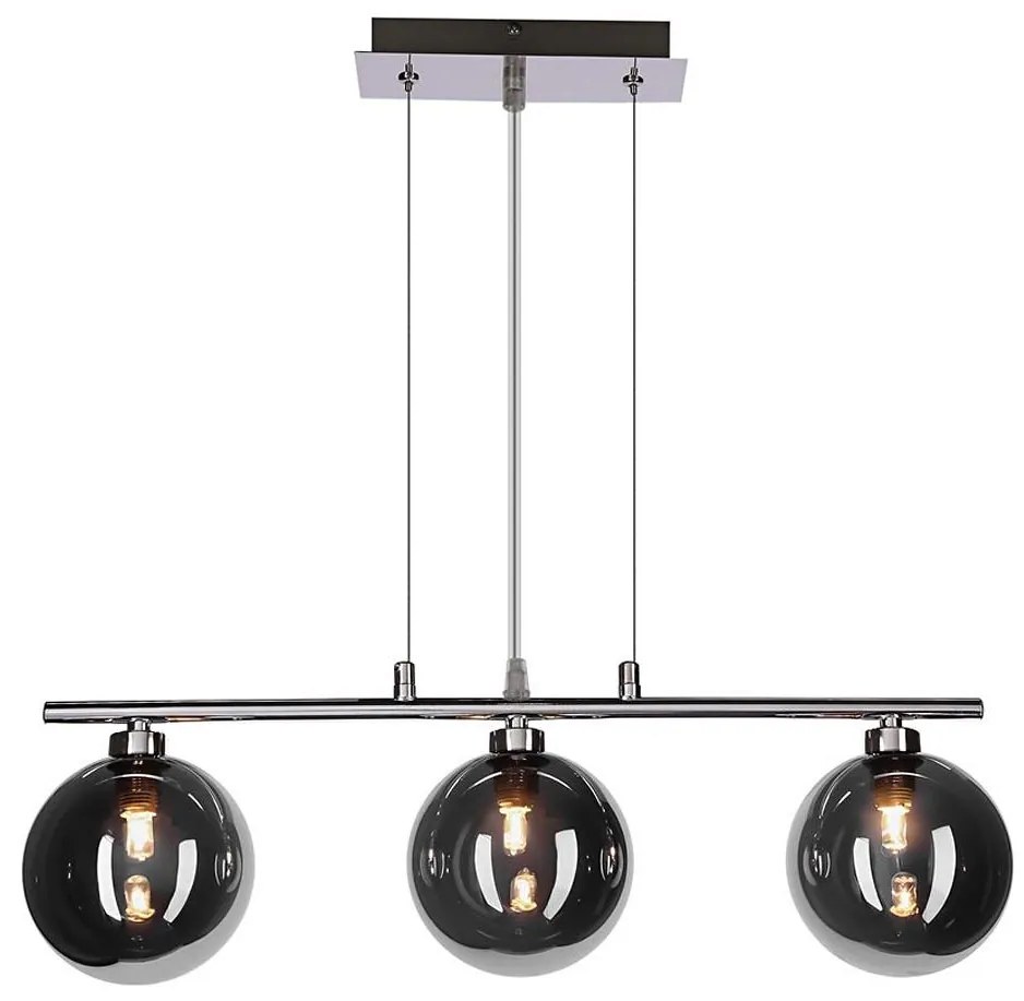 Lampa wisząca na przewodzie SOMUL 3xG9/20W/230V przydymiona czerń