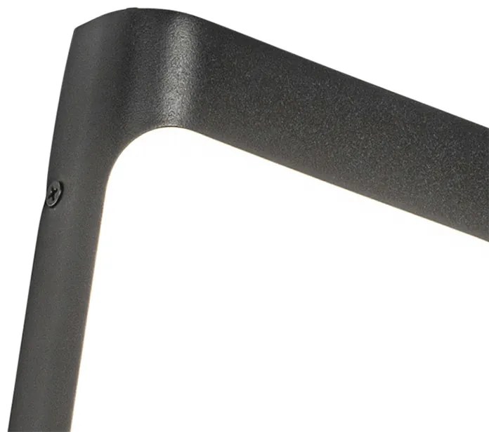 Zewnetrzna Designerska lampa ścienna zewnętrzna czarna z LED IP44 z czujnikiem zmierzchu - Khuvan Nowoczesny Oswietlenie zewnetrzne