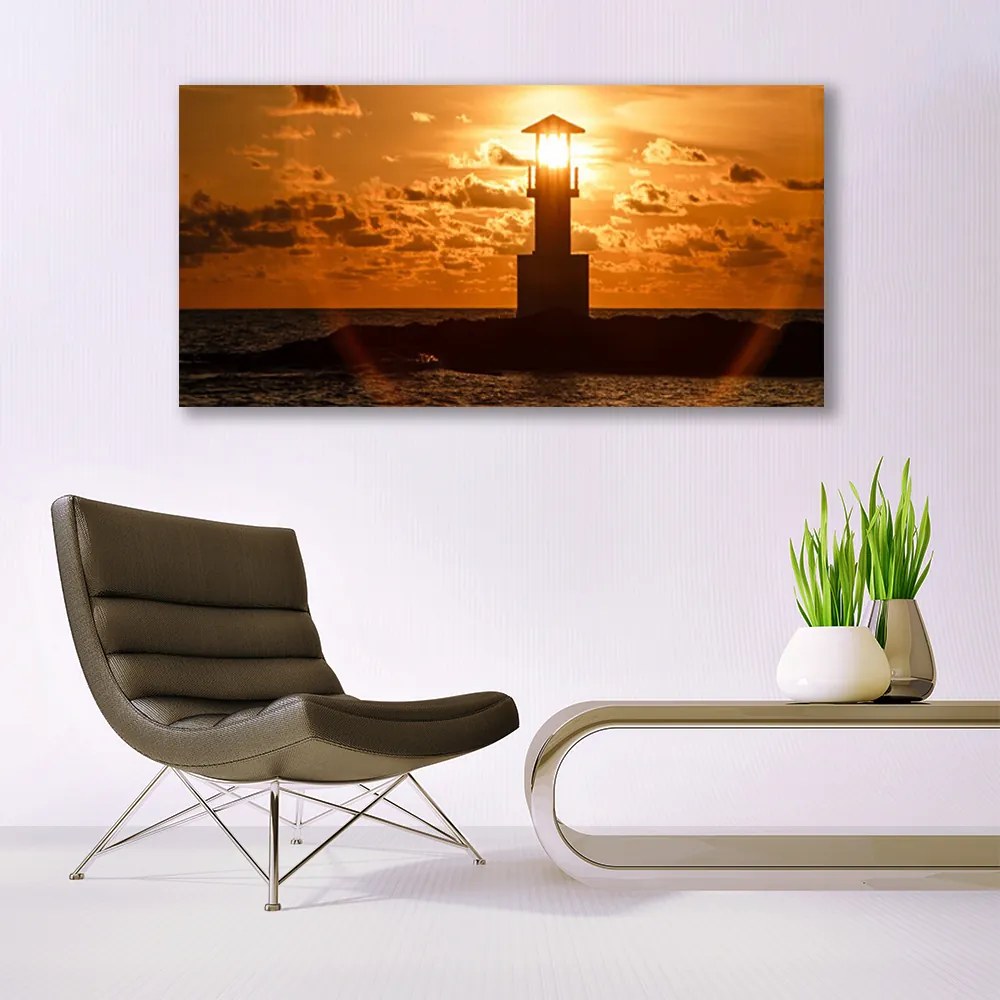 Obraz na płótnie Klasyczna Latarnia o Poranku