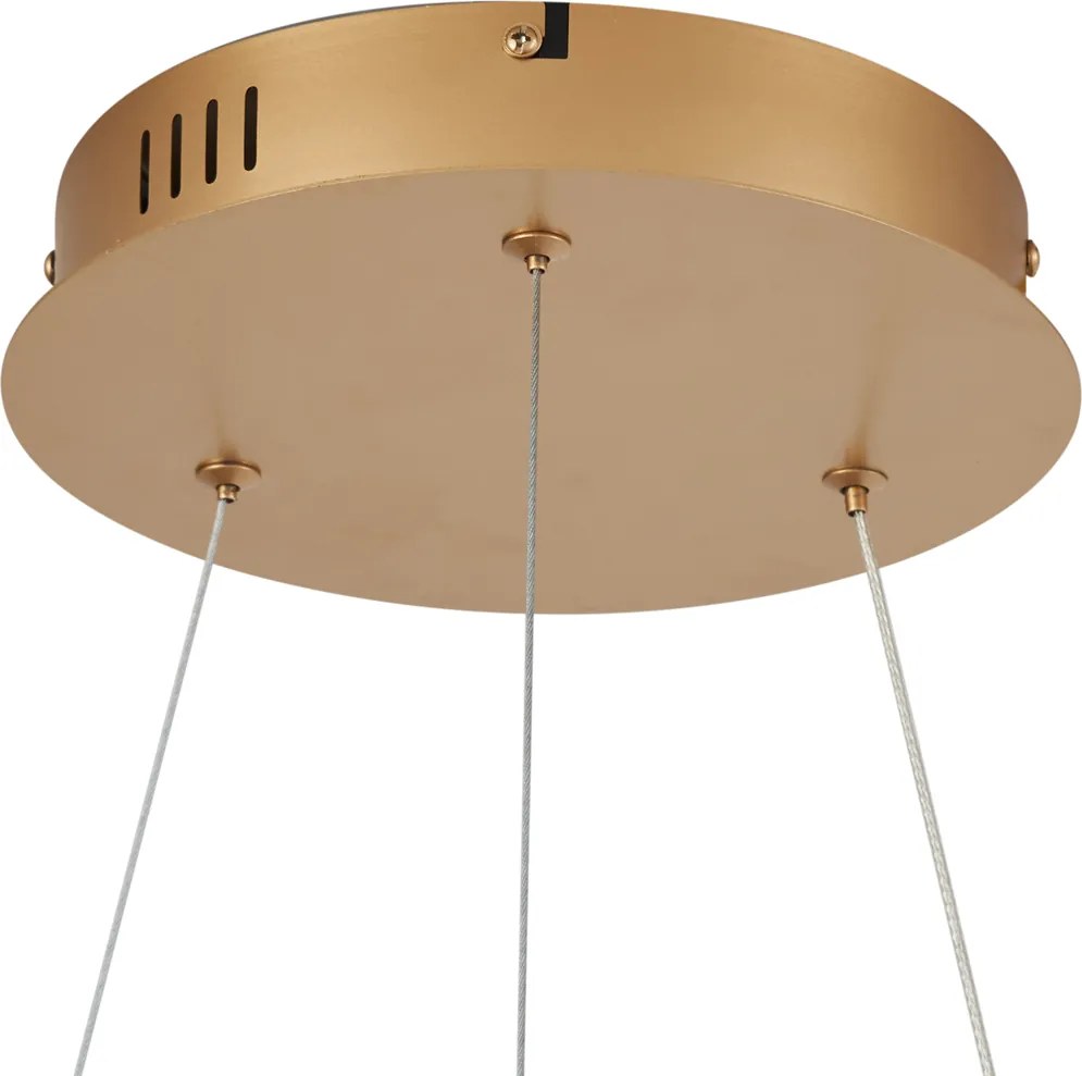 Nowoczesna lampa wisząca mosiężna 78 cm z LED z 3-stopniową regulacją ściemniania - Żyrandol Anello