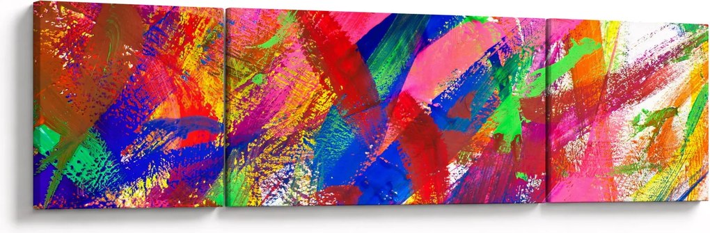 Obraz - Kolorowa abstrakcja (170x50 cm)