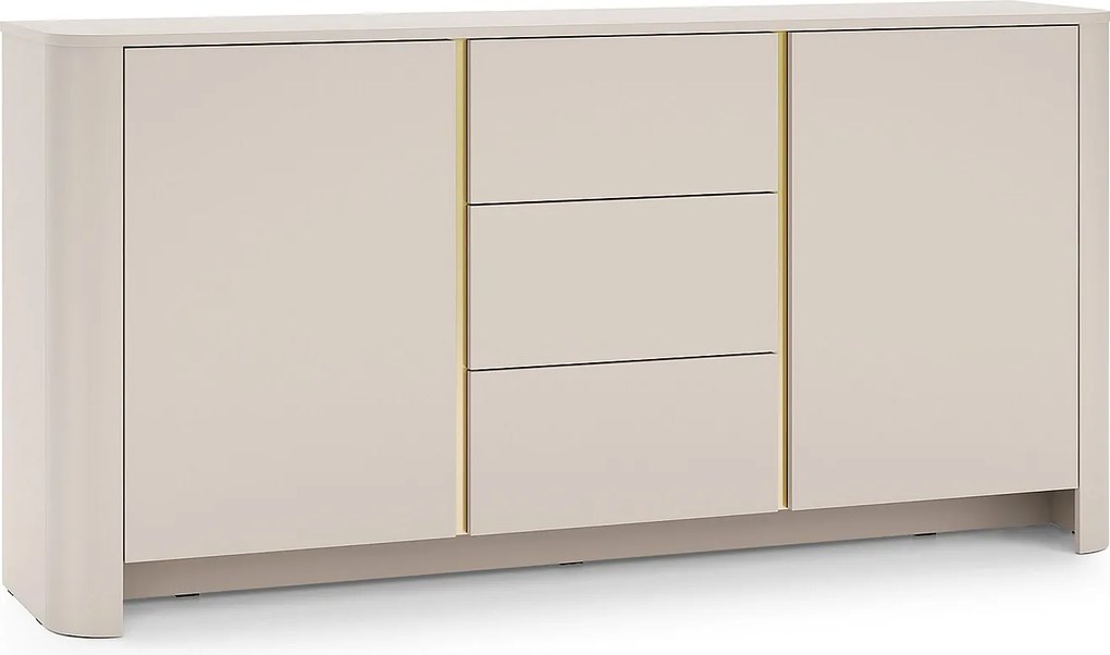 Komoda Kaszmir 168 x 39 x 84 cm | Nowoczesny mebel z zaokrąglonymi krawędziami