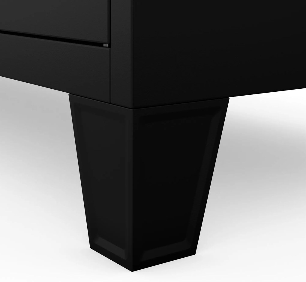 Szafa skrytkowa socjalna BHP czarna: ROBERT 1360 x 1720 x 450 mm