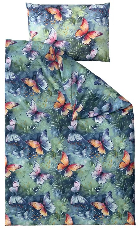 PrzytulneMieszkanie.pl PrzytulneMieszkanie.pl Pościel z mikrowłókna COLORFUL BUTTERFLY, kolorowa Rozmiar pościeli: 2 szt 70 x 90 cm | 200 x 220 cm