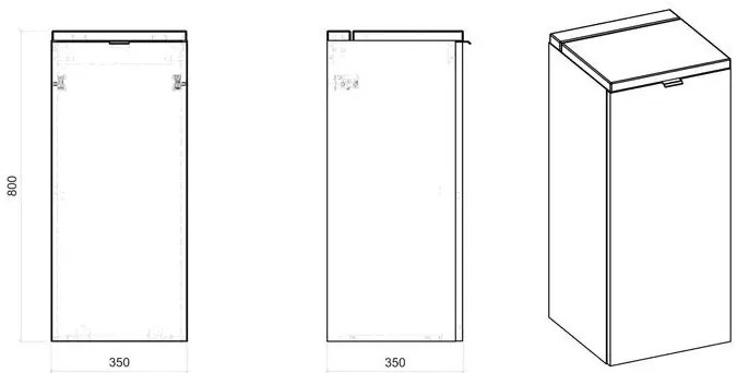 Półsłupek łazienkowy z koszem na pranie G1-N59