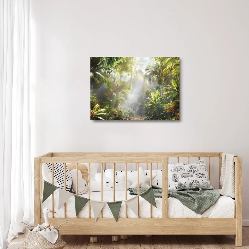 Obraz na szkle - Tropikalny las deszczowy (70x50 cm)