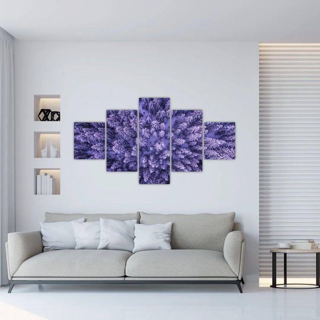 Obraz ośnieżonych drzew (125x70 cm)