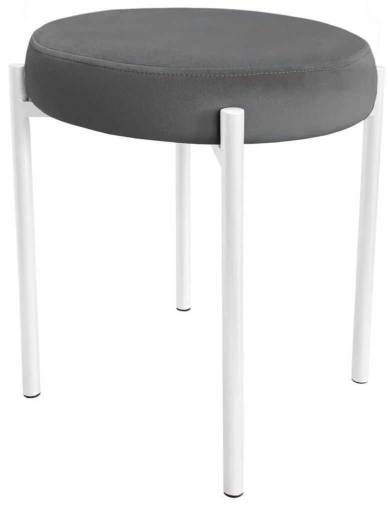 TABORET DIOR STOŁEK LOFT metal podstawa biała BL14