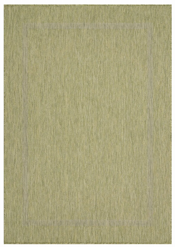 Dywan zewnętrzny Relax ramka zielony 140 cm x 200 cm