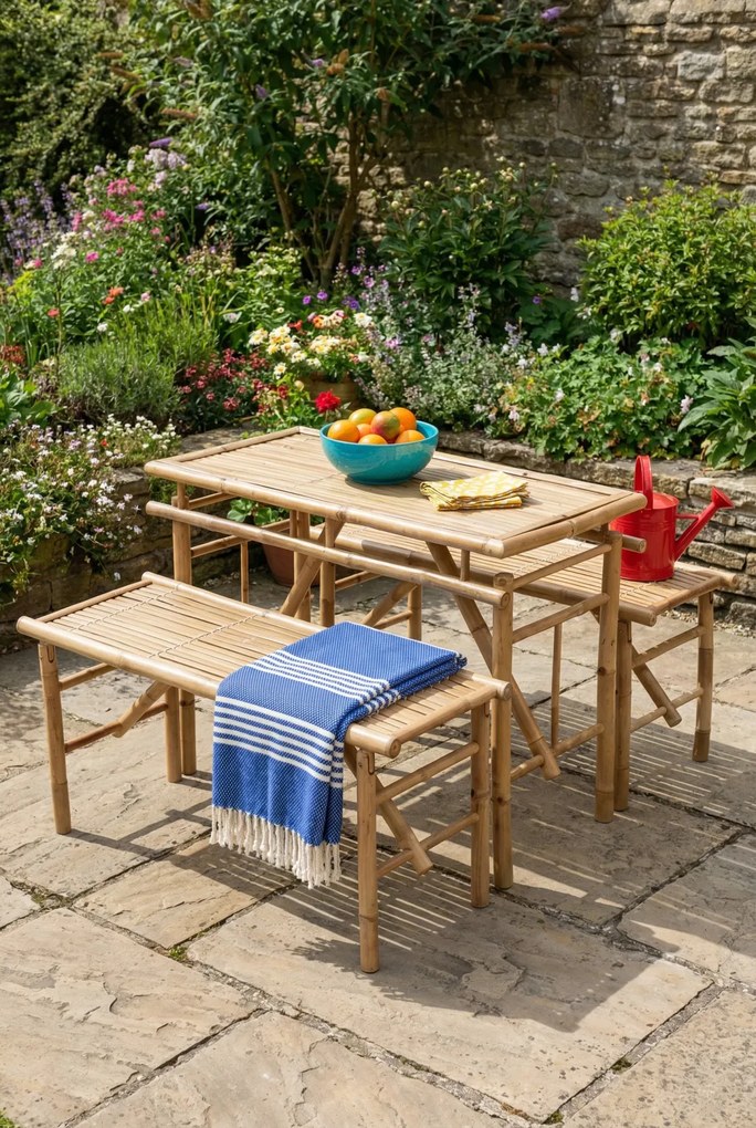 Zestaw Mebli Ogrodowych Z Bambusa T8-R81