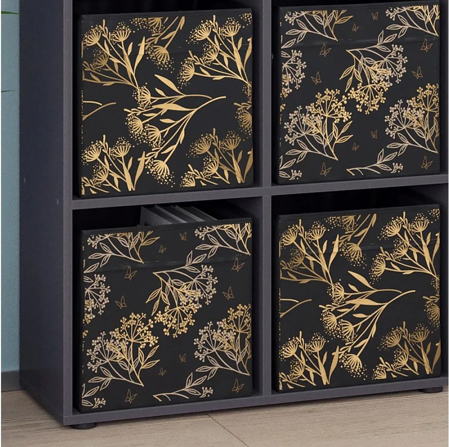 Room Divider czarny 72.6x29x72 tetra