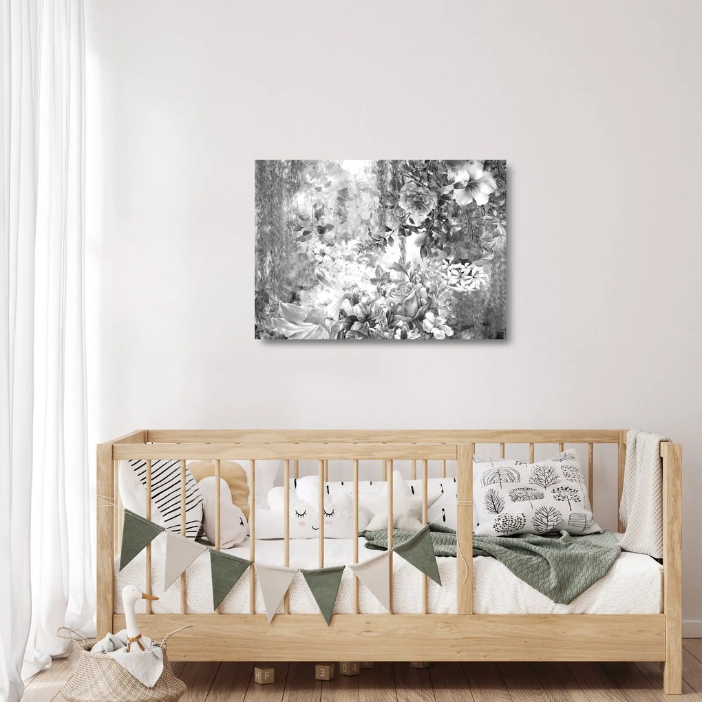 Obraz na szkle - Romantyczny ogród (70x50 cm)