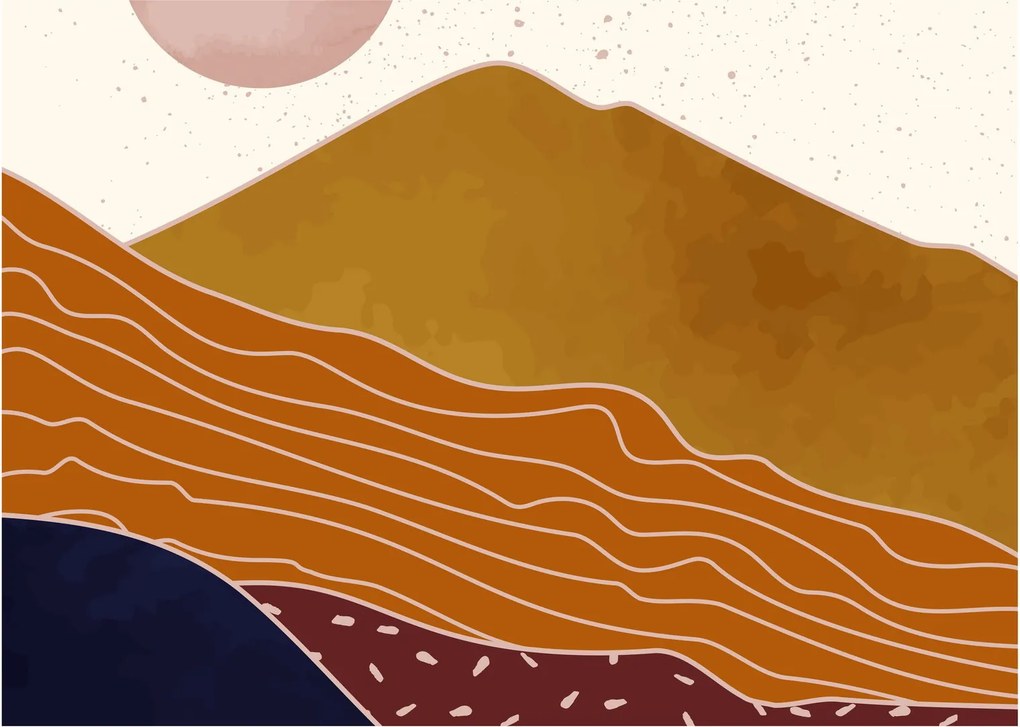 Obraz na szkle - Spacefrog design mountain N⁰1 (70x50 cm)