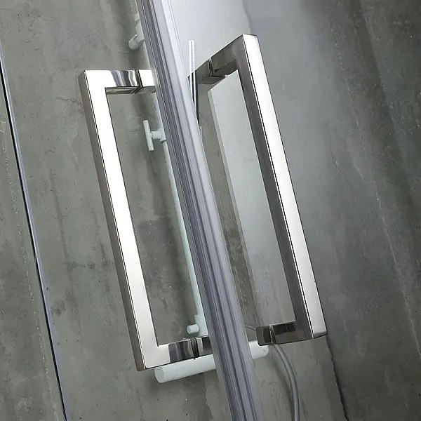 Kabina prysznicowa półokrągła "Lew" ze szkła bezramowego cm 90x90 190h