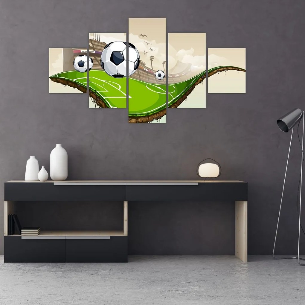 Obraz - Boisko do piłki nożnej (125x70 cm)
