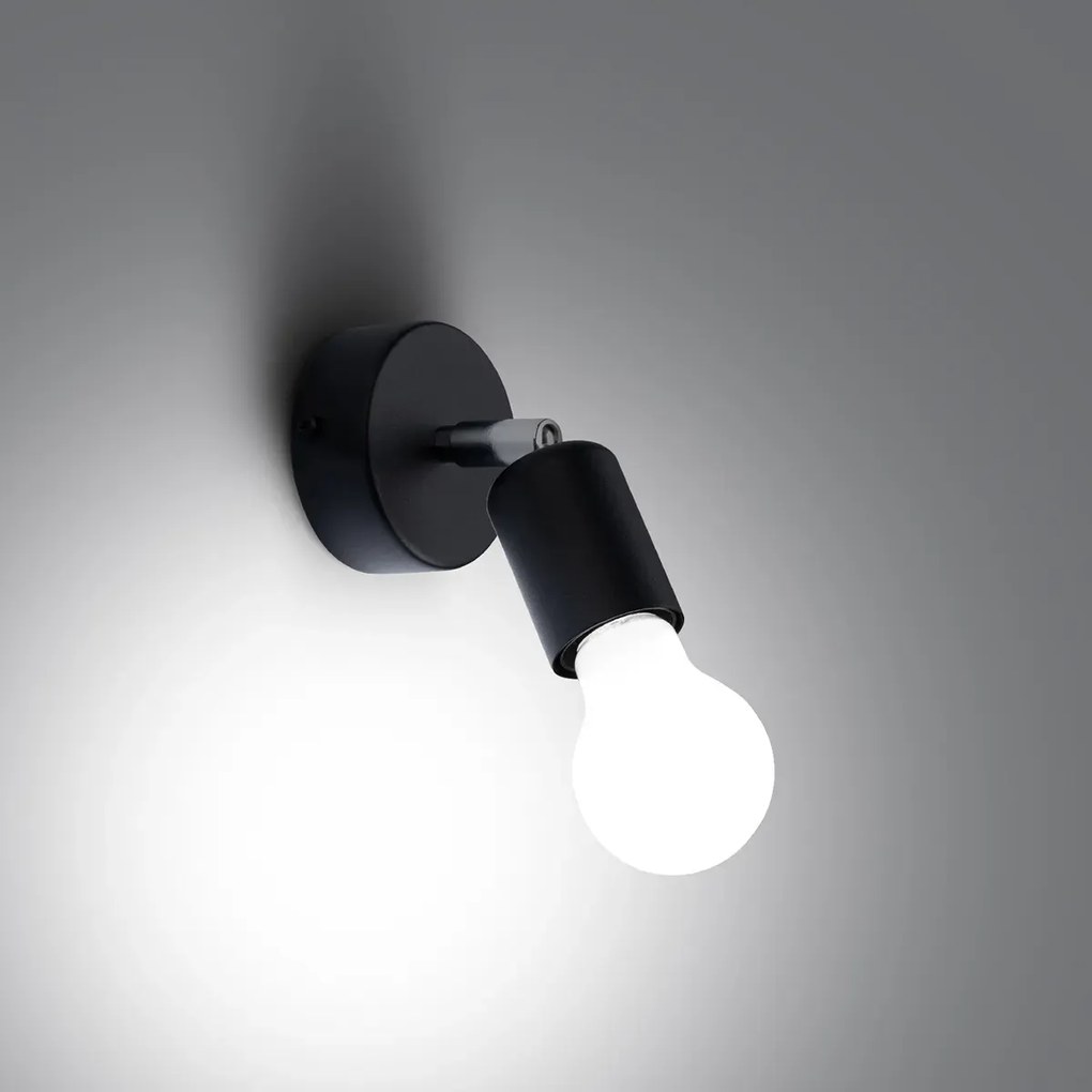 Kinkiet FORNES 1 czarny SOLLUX LIGHTING