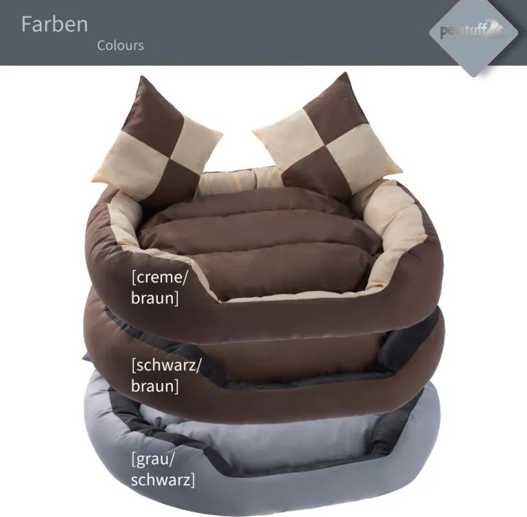 Petstuff Legowisko dla psa, kremowe / brązowe, 65 x 50 x 20