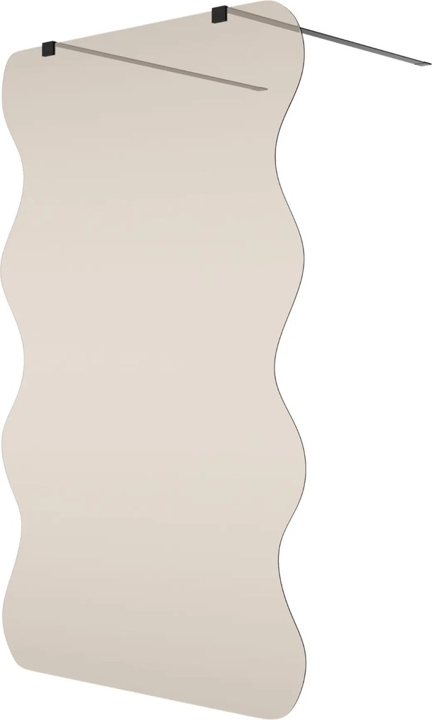 Ścianka prysznicowa Walk in szkło brązowe falowane 8mm MOLIS Wave Duo Brown MASSI | Różne rozmiary